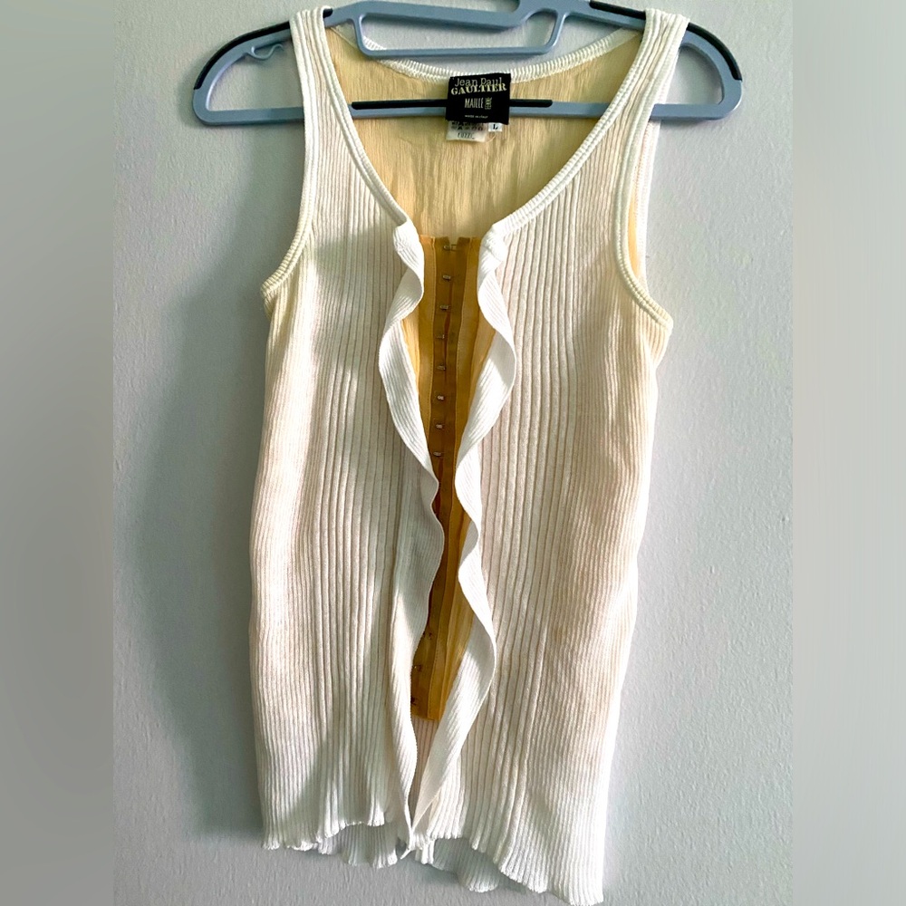 JEAN PAUL GAULTIER MAILLE 100% COTTON TOP, SIZE L